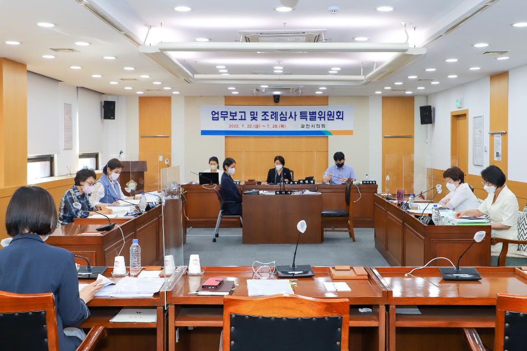 '제272회 임시회 업무보고 및 조례심사 특별위원회' 게시글의 사진(3) '20220727-22.7.27 제272회 임시회 예산 및 업무보고 특위 4차_7680.jpg'