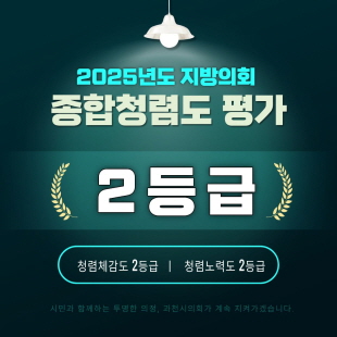 2025년 과천시의회 종합청렴도 